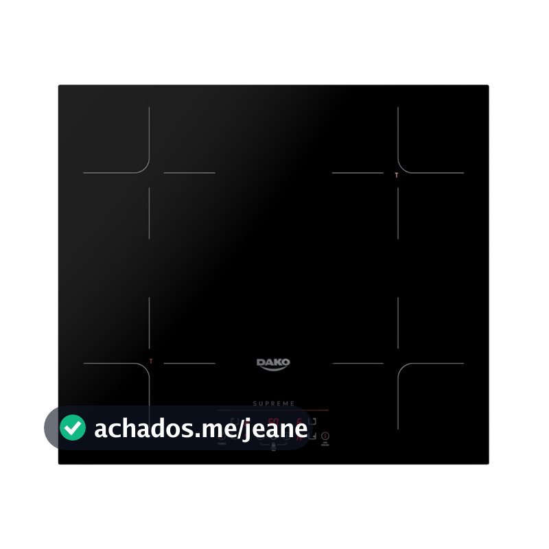 Fogão Cooktop De Indução 4 Bocas Dako Supreme Preto 220v