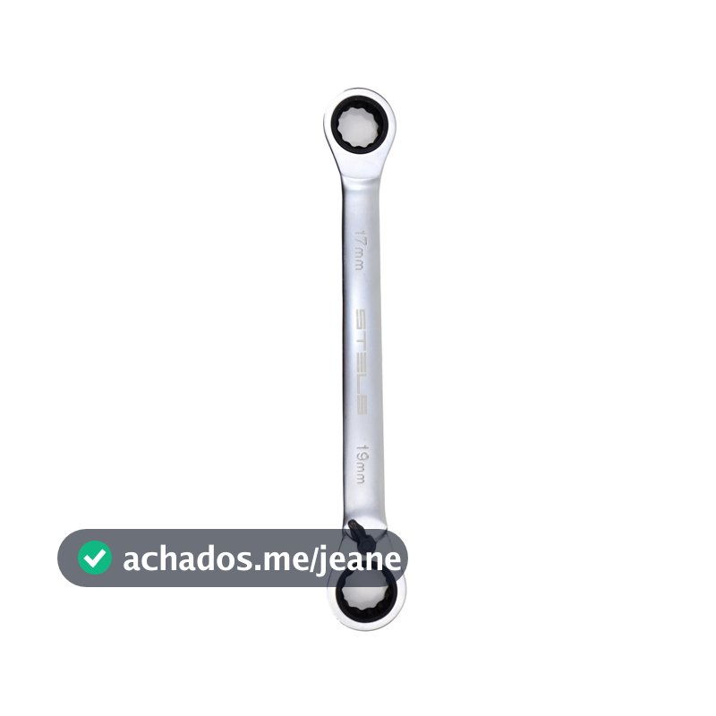Chave Estrela Catraca 17x19mm Cromo Vanádio 1 Peça STELS