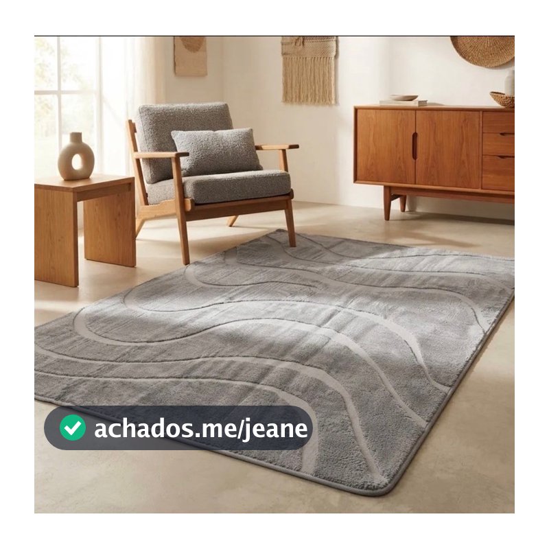 Tapete Sala Quarto Com Relevo 2,00x1,40 Harmoniza ambientes