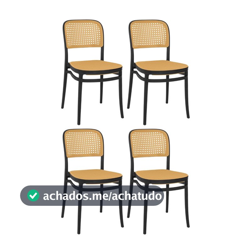 Kit 4 Cadeiras de Jantar Roma para Sala e Cozinha
