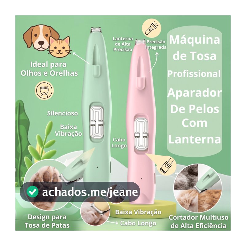 Máquina de Tosa para Pata Olhos Orelha Pet Cão Gato Profissional Aparador De Pelos Cortador