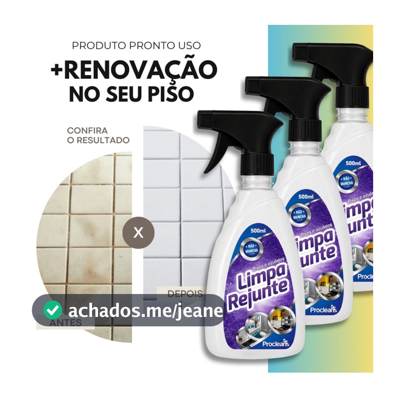 Kit até 3 Limpa Rejunte Encardido Rejunte Sujo Azulejo Manchado Piso Sem Esforço Prático 500ml