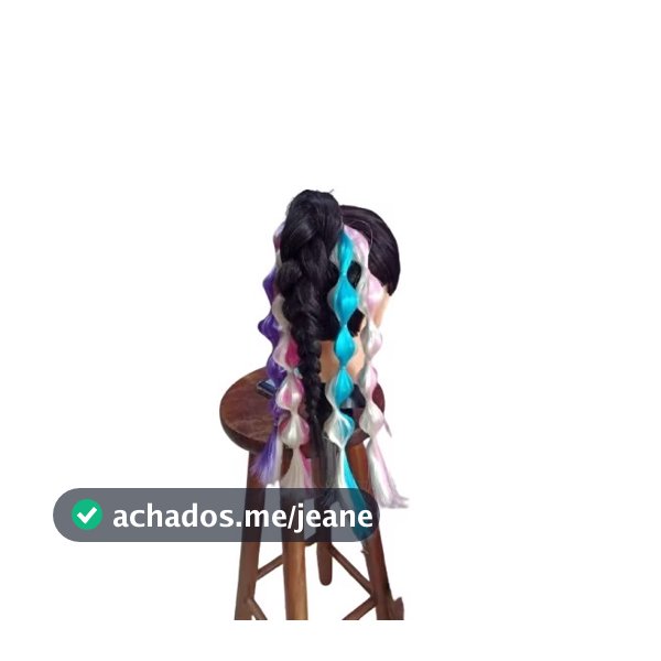 Aplique Bubble Braids Mechas Bubble para Cabelo Infantil Carnaval Fantasia - ENVIO IMEDIATO