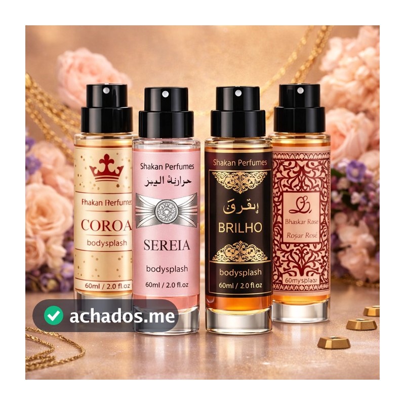 Kit 4 Bodysplash Arabe Feminino de Qualidade Essencia Concentrada Grife Alta Fixaçao Spray (60ML)