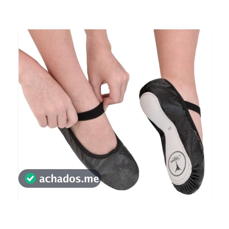 Sapatilhas meia ponta Ballet  Korino cor Preta (Marca Stelariss)