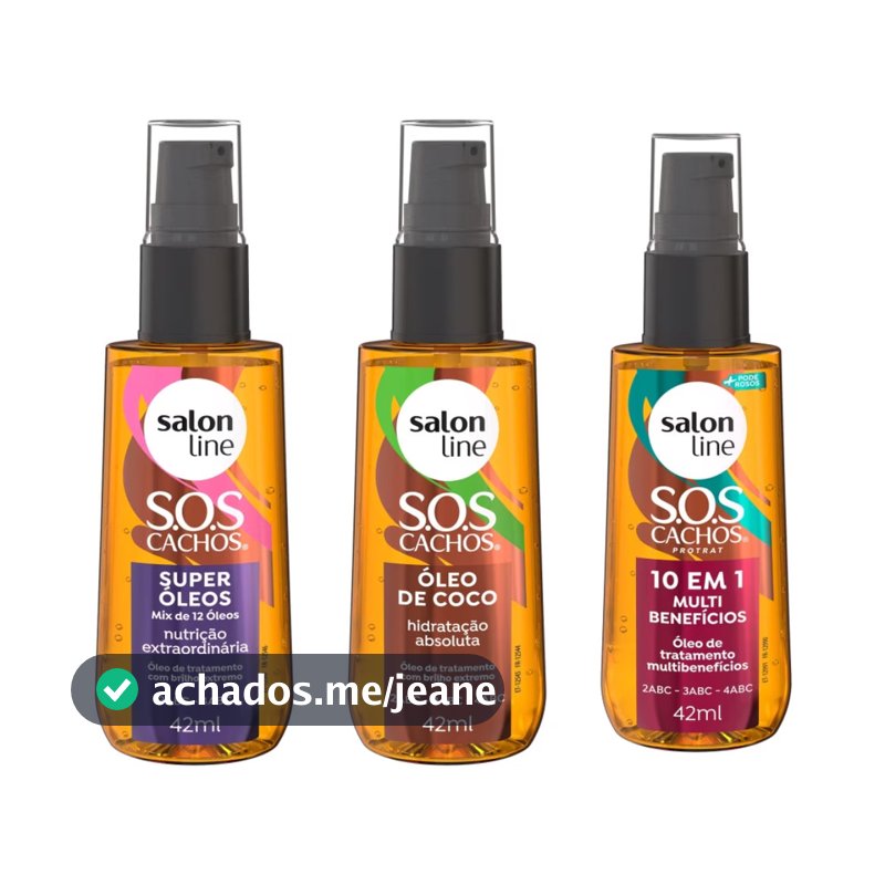 Óleo de Tratamento SOS Cachos Salon Line 42ml