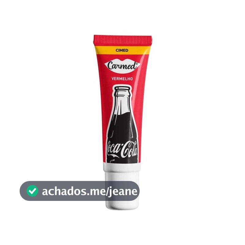 Carmed Protetor Labial Coca-Cola Vermelho 10g Hidratante Labial Com Manteiga De Cacau Balm Reparador Aroma Refrescante P