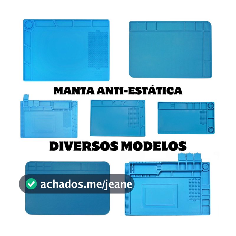 Manta anti-estatica de mesa para manutenção de eletronicos resistente ao calor com porta objetos