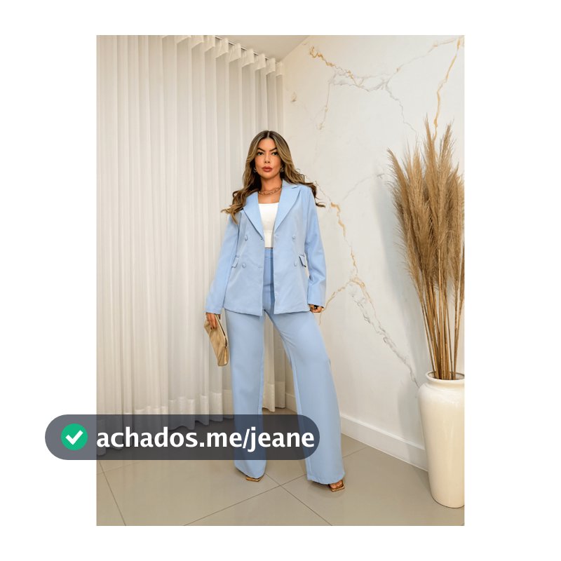Conjunto Feminino de Alfaiataria Blazer e Calça Social Elegante Casual NT105