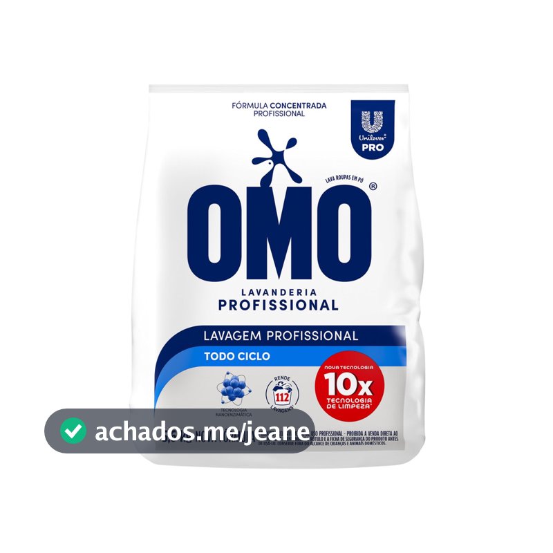 Lava Roupas em Pó Omo Todo Ciclo Lavanderia Pro 5,6kg