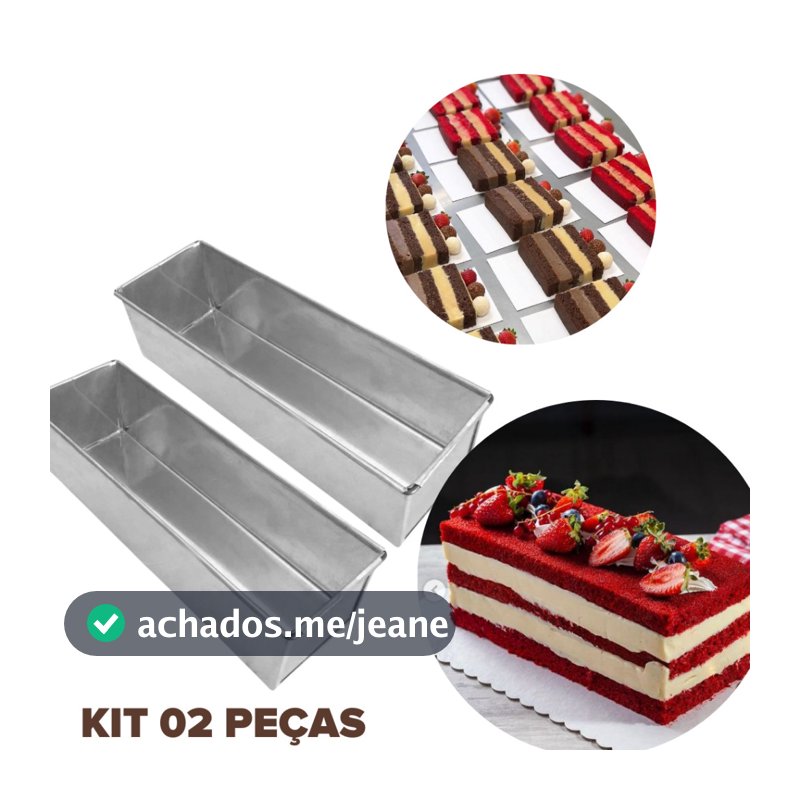 Kit 2 Formas Para Bolo Slice cake pão de forma aluminio Caparroz