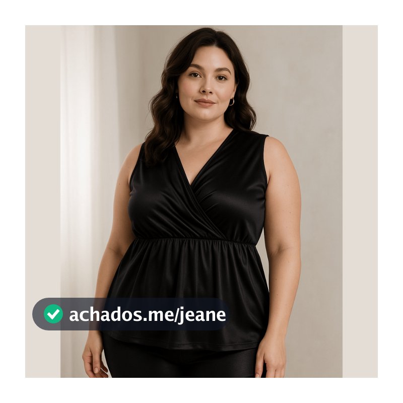 Blusa Feminina \Básica Casual Decote Transpassado Alongada Plus Size Oportunidade !!