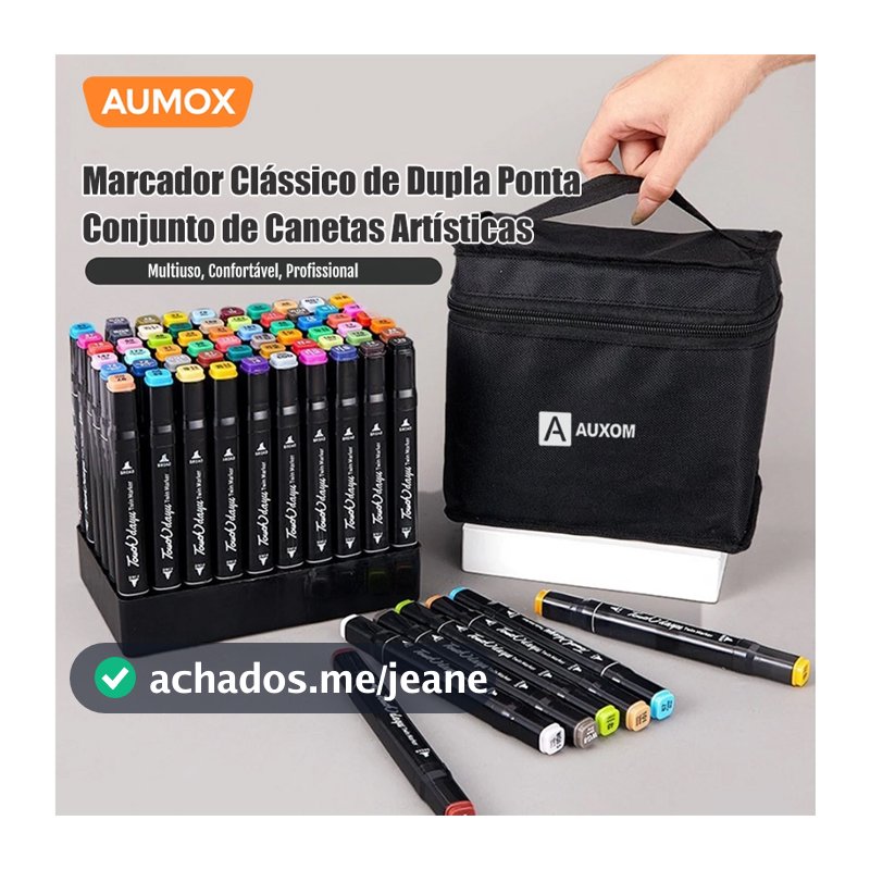 Canetas Touch Coloridas Kit 24/36/48/60/80 Cores Marcadora Com Ponta Dupla Pintura De Arte/Aquarela