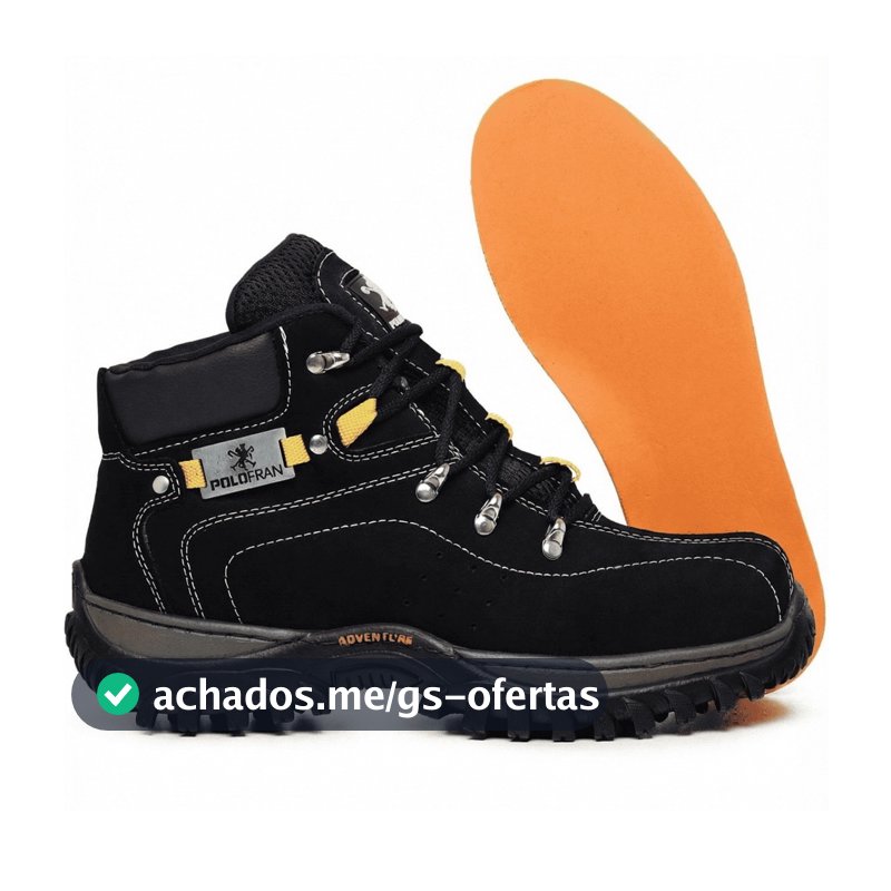 Bota Botina Adventure Polo Fran Coturno Preto Masculino