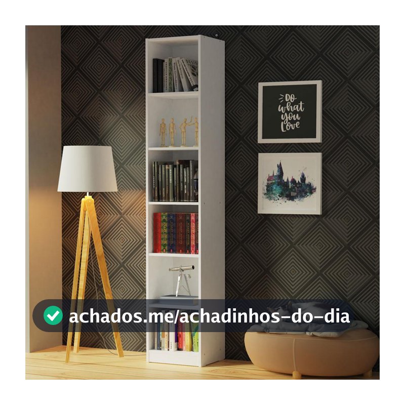 Estante Livreiro Madesa 6906 com 6 Nichos - Branco