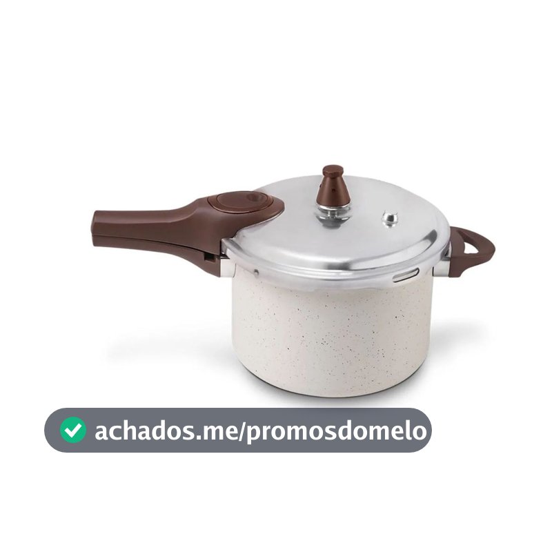 Panela de Pressão Com Indução Brinox Pressure 4,2 L - 20x14,5 cm Vanilla