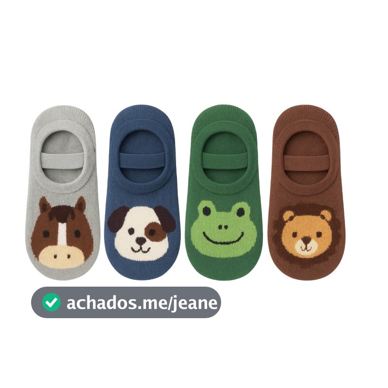 Kit 1, 3 Ou 5 Pares Meia Sapatilha Infantil Masculina Antiderrapante Menino Garoto 0-10 anos Bebê Não Derrapa