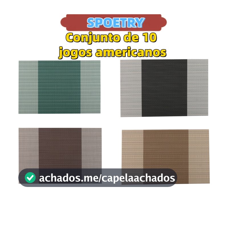Set de colchão quadrado impermeável configuração de mesa design elegante lavável decoração conjunto de 10 peças