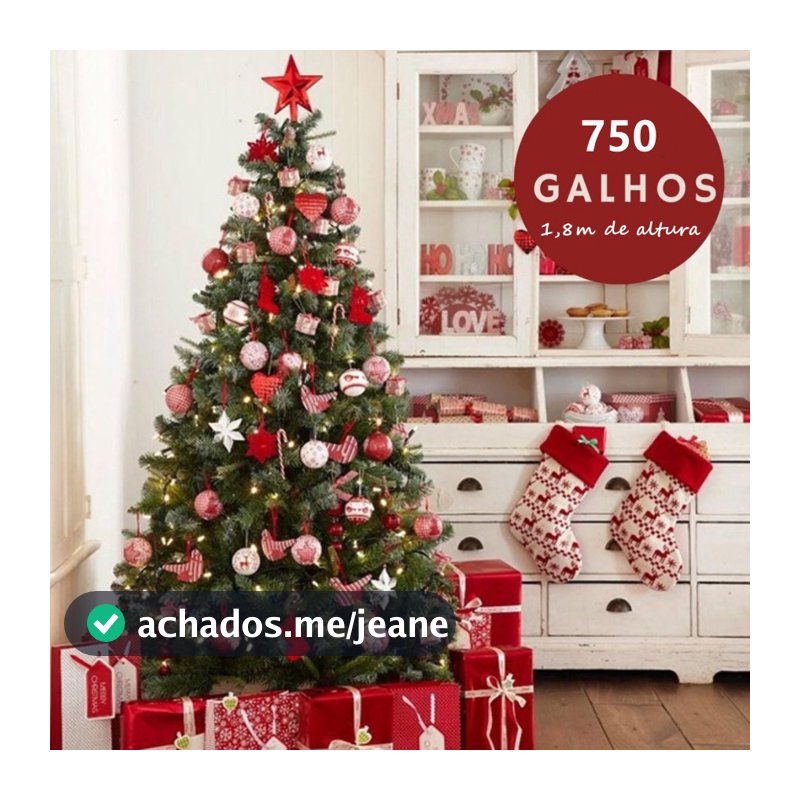Tradicional Árvore Natal 180 cm 750 galhos verde ou nevada com Galhos para Festa de Natal Papai Noel