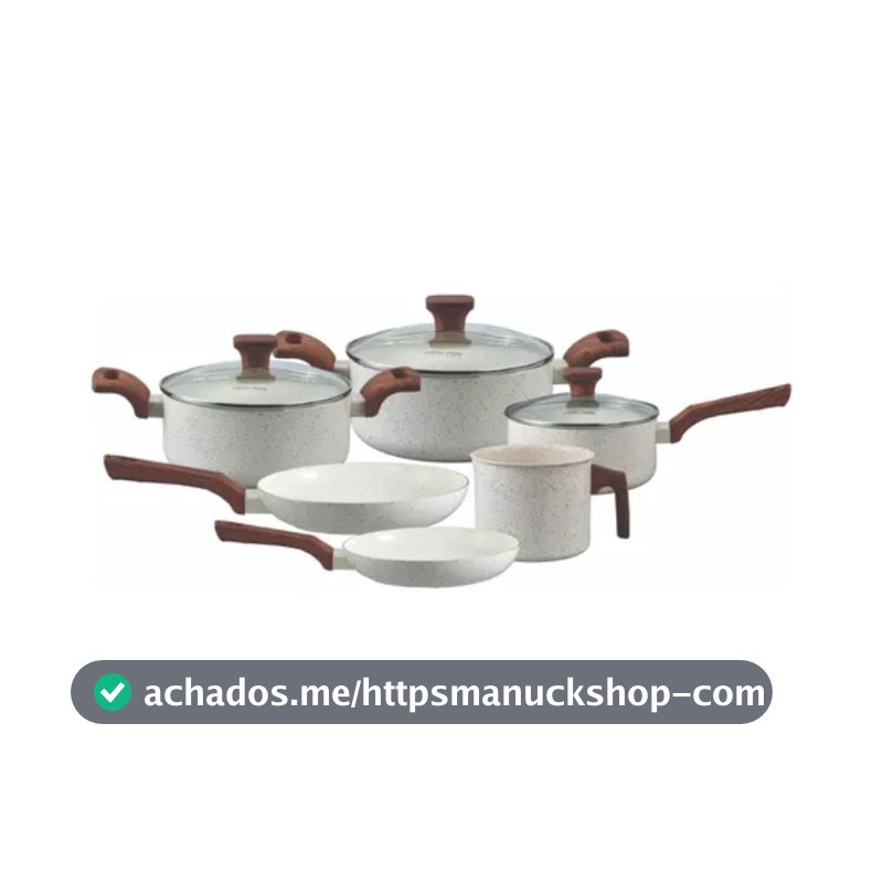 Jogo de Panelas 6 Peças de Indução Com Revestimento Ceramico Pratic Cook Mimo Style