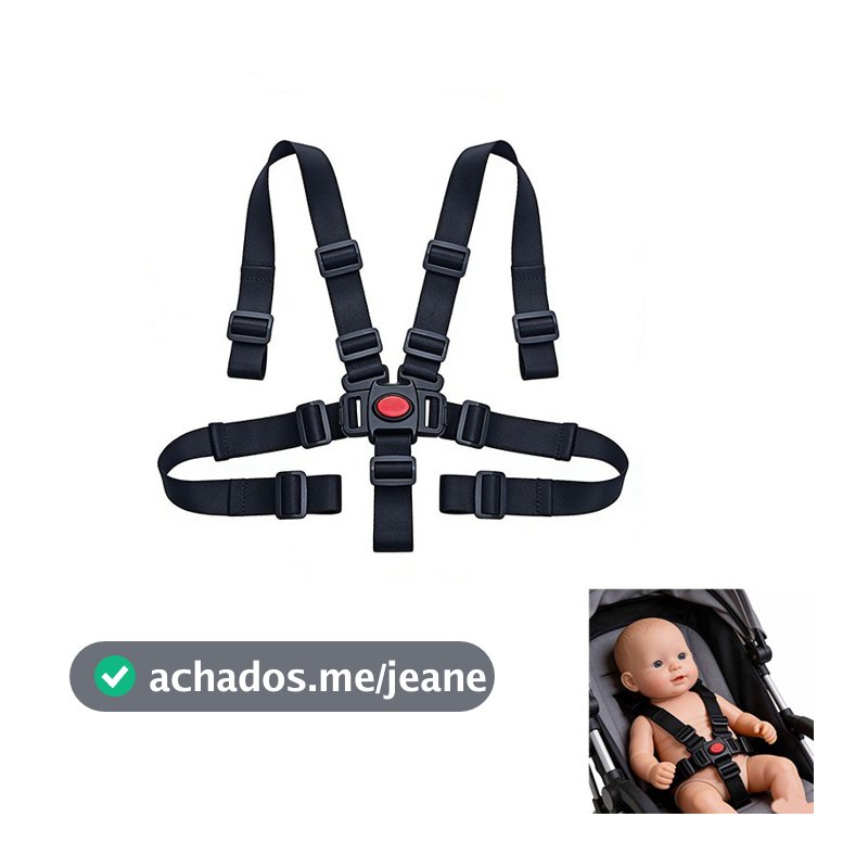Cinto Segurança 5 Pontos Universal Cadeirinha Carrinho Bebê Envio Imediato