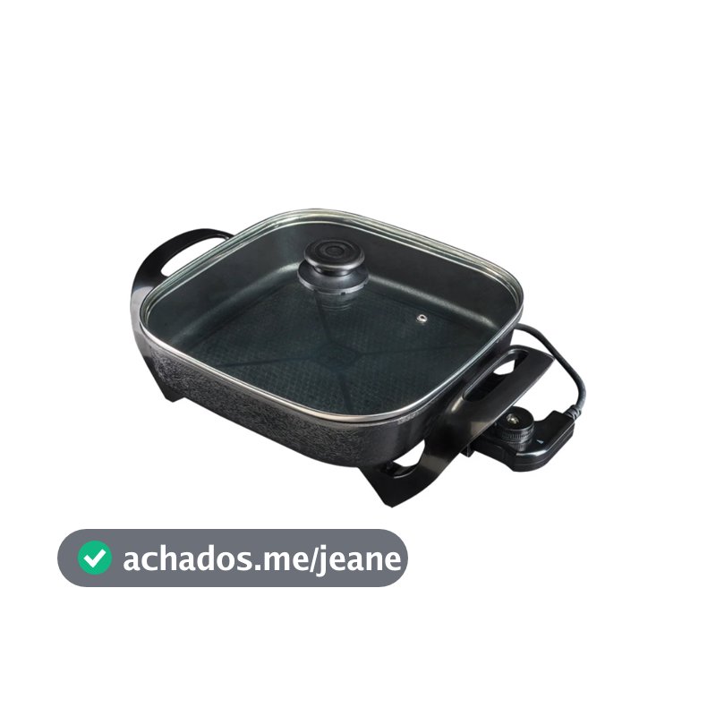 Panela Elétrica Mangiare 30cm 127V Apeq01i-01 1500w Quadrado Preto Agratto