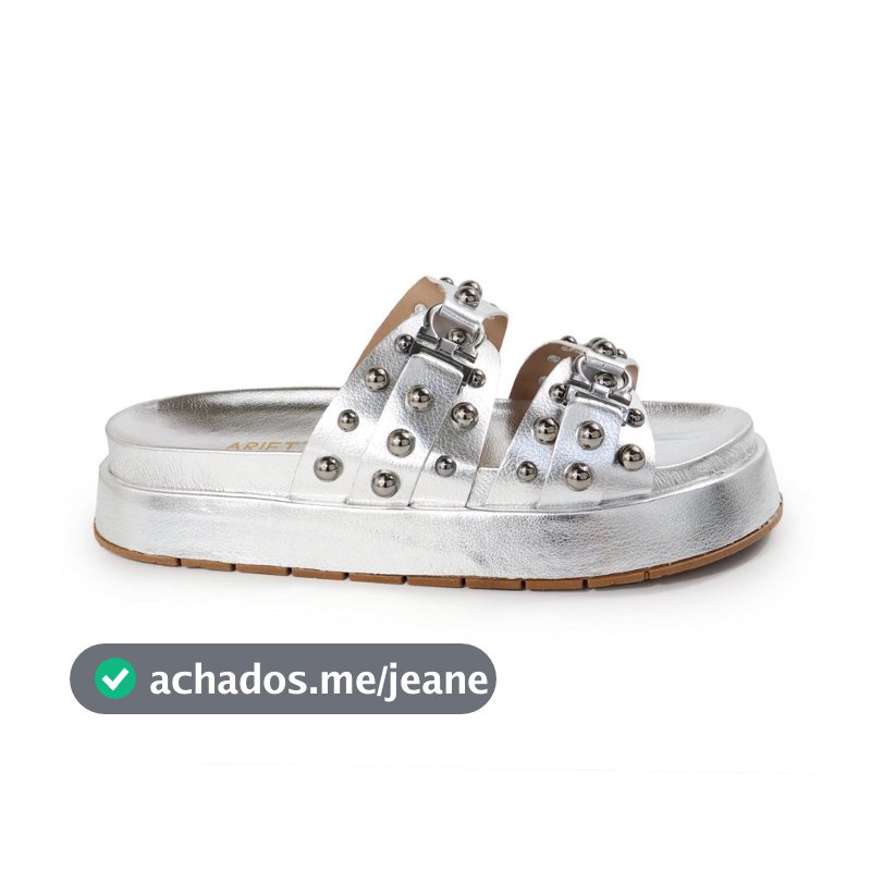Sandalia Feminina Plataforma Confortavel Brilho Verao