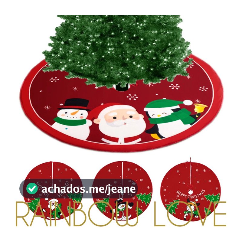 Produtos Decorações De Natal/Vestido floral Vermelho Para Árvore Tapete Papai Noel & Rug De Neve