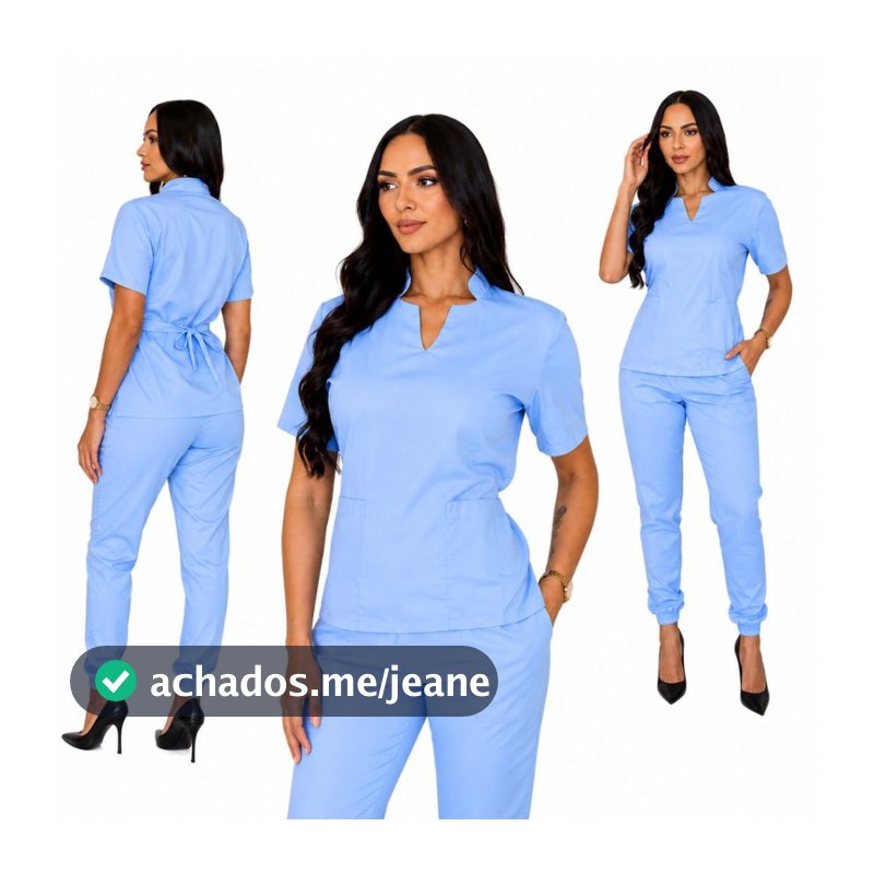 Conjunto Scrubs Garbadine Acinturado Pijama Cirurgico Médico Vet Clinica- Envio Imediato