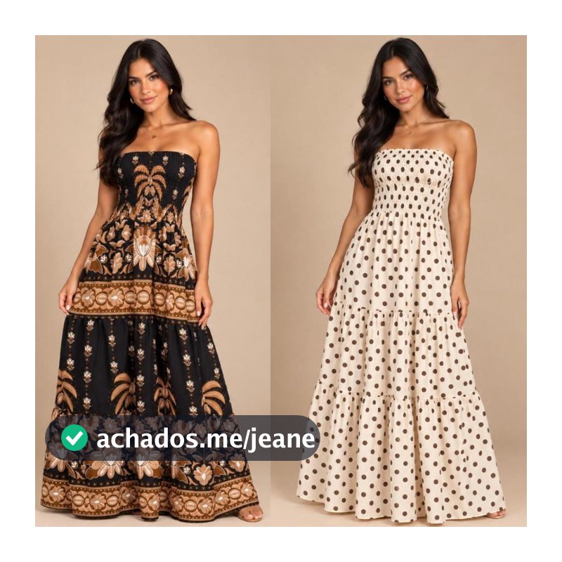 Vestido Longo Tomara que Caia Feminino Moda Verão