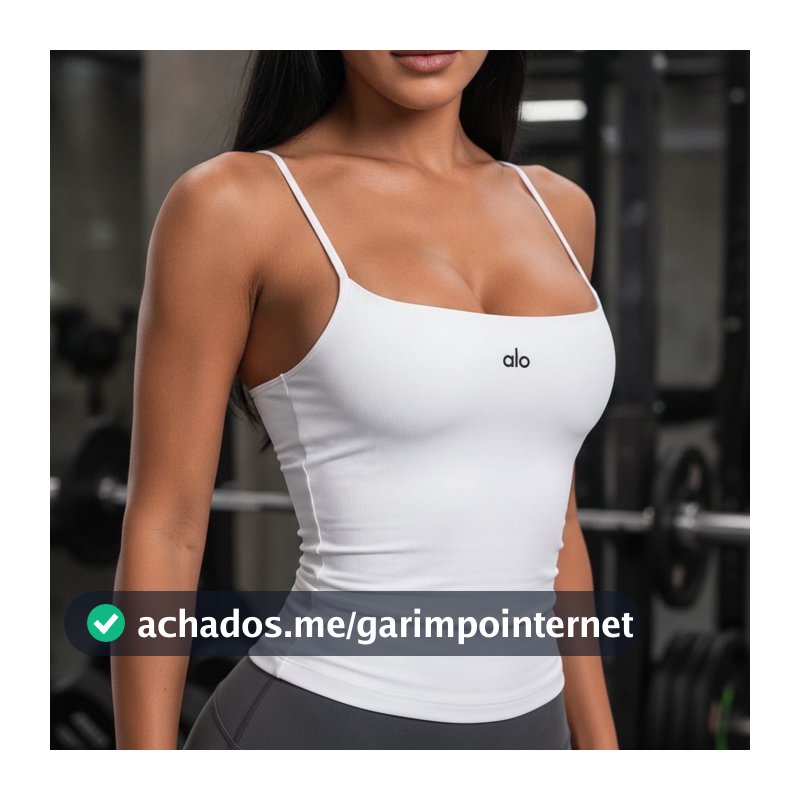 Blusa Feminina Regata Alcinha Casual alça fina Confortável Poliamida toque macio Com Forro
