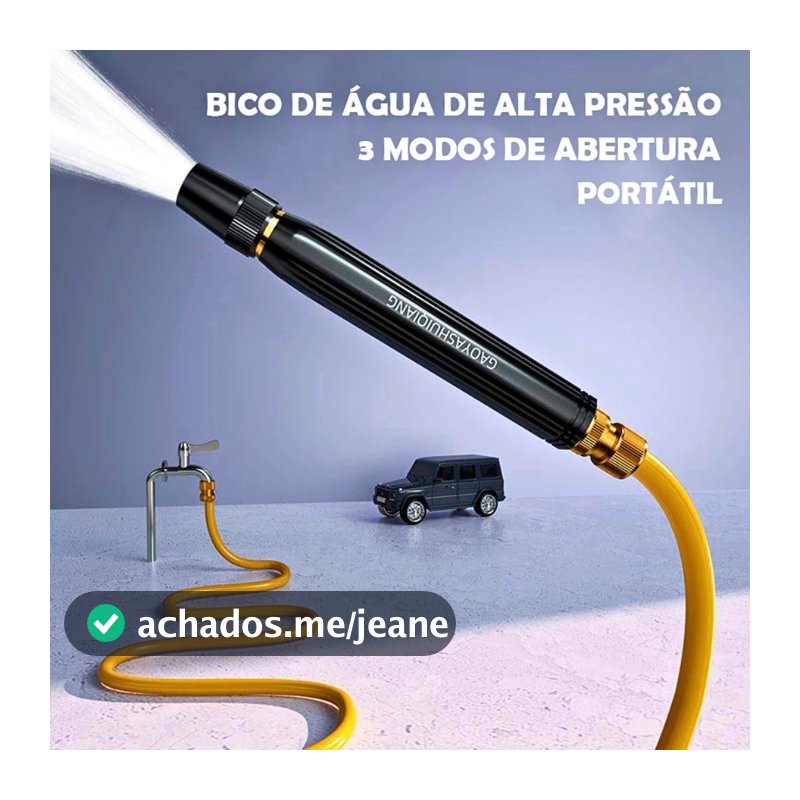 Kit 3 Em 1 Bico Alta Pressão Para Mangueira + Conector Top