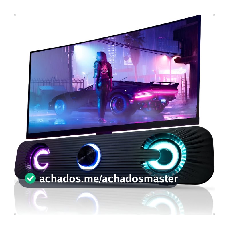 Caixa De Som Soundbar Gamer Knup RO829 6W RMS RGB USB Entrada P2