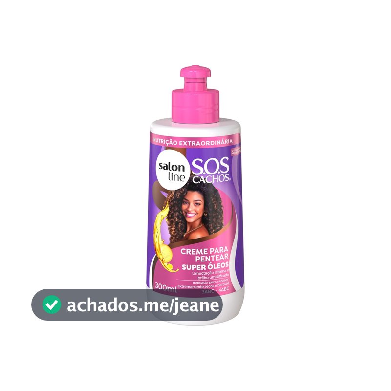 Creme para Pentear SOS Cachos Super Óleos Salon Line 300ml