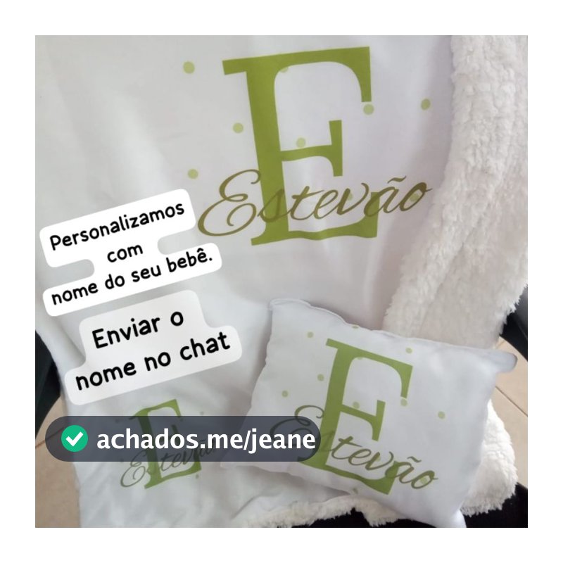 Kit Manta personalizada + travesseirinho/ cobertor/bebê/presente/ chá de bebê/maternidade