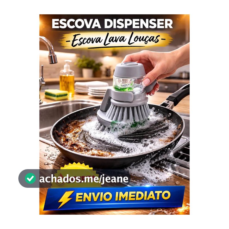Escova Limpeza Multiuso Dispenser Detergente Sabão Sabonete Esponja Lava Louça