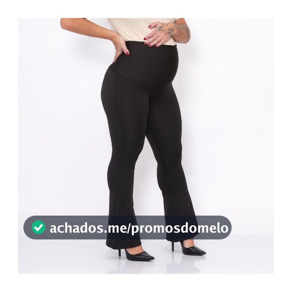 Maternidade Legging Flare Gestante Cós Alto Calça Sustenta Barriga Plus Size
