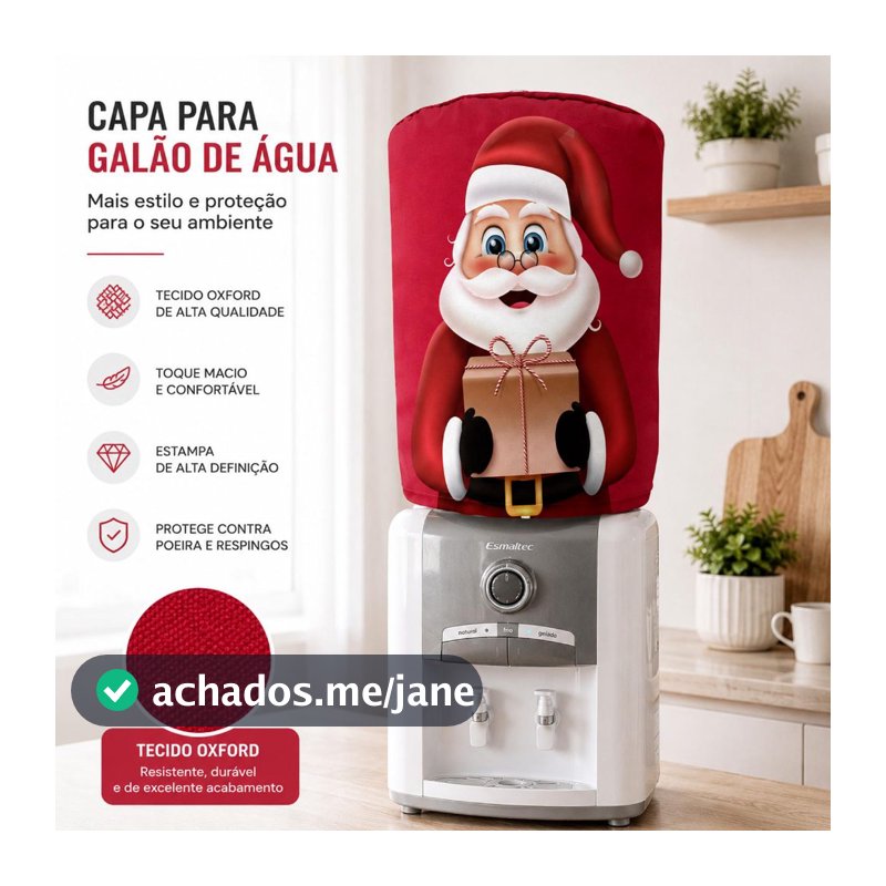 Capas Para Galão de Água 20L Natal Papai Noel Diversos Modelos e Estampas Modernas