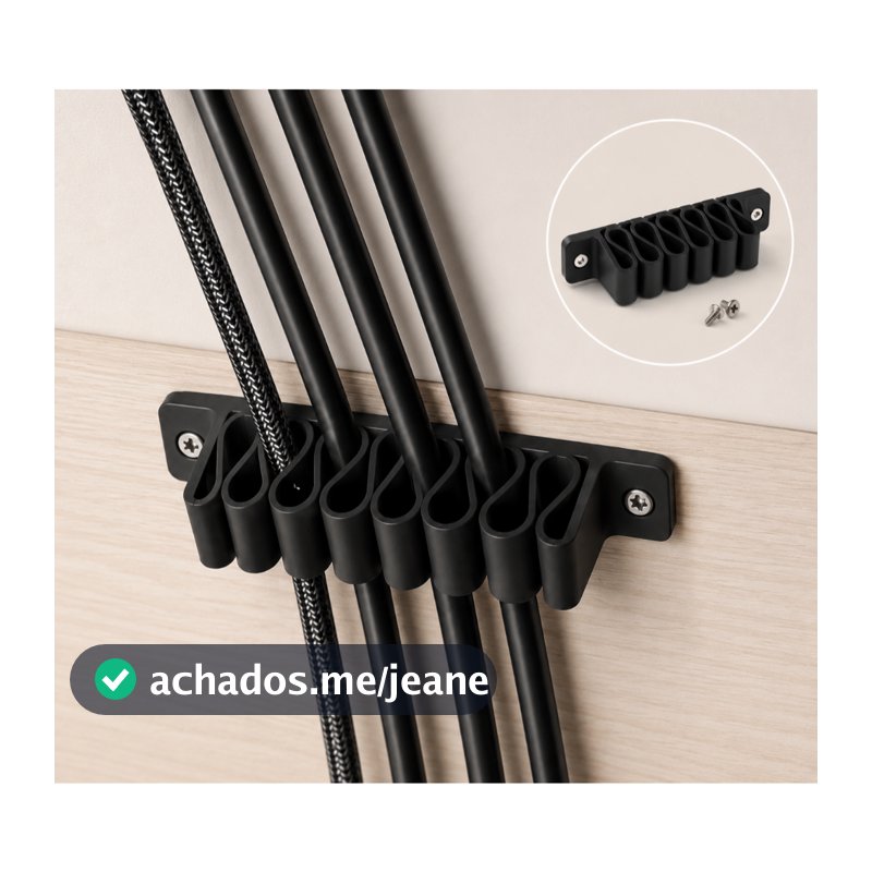 Organizador de Cabos 3D para Parede Mesa Setup Gamer Suporte Fios