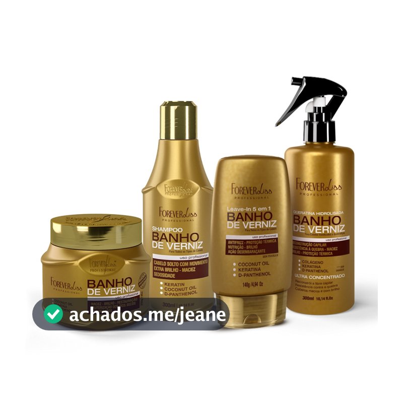 Kit Hidratação Em Casa Banho De Verniz Forever Liss