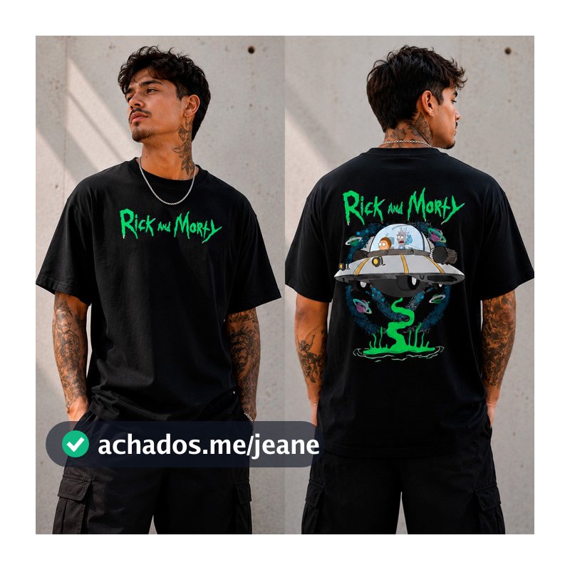 Camiseta Do Rick Camisa Masculina Streetwear Rick And Morty 100% Algodão Envio Imediato