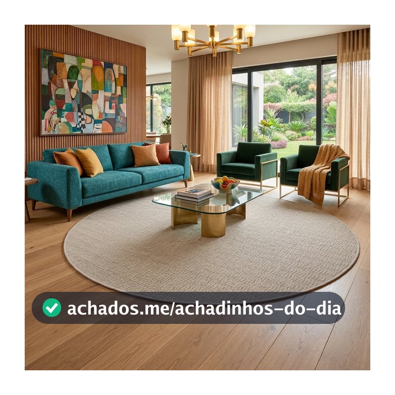 Tapete Redondo Gigante 300x300m Moderno Para Sala Grande Luxuoso