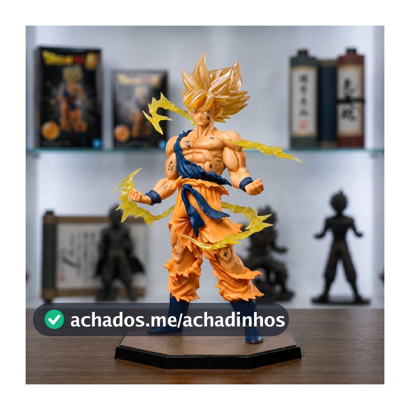 Action Figure Goku Super Saiyan Dragon Ball Z 17cm PVC Colecionável Anime Energia Efeito