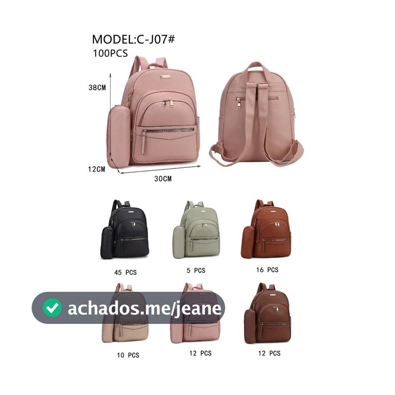 Mochila grande de couro sintético feminina nova 2025