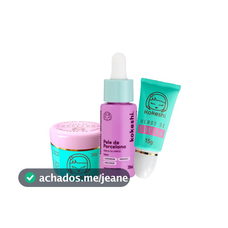 Kit Pele de Porcelana com Sérum de Arroz e Olhos de Gueixa Kokeshi
