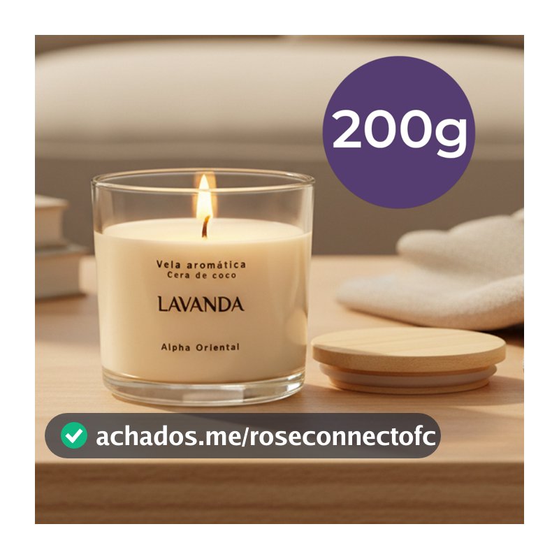 Vela aromática artesanal PREMIUM 200/100G - Vários Aromas - Com especiarias e tampa de madeira