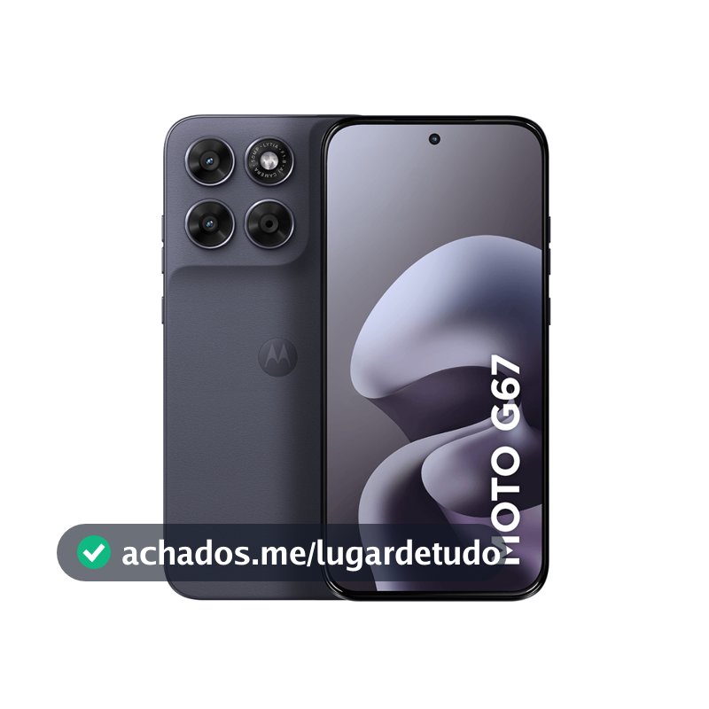 Smartphone Motorola Moto G67 128GB, 5G, 12GB RAM Boost, Tela 6.7 FHD+, Câm. 50MP - Chumbo