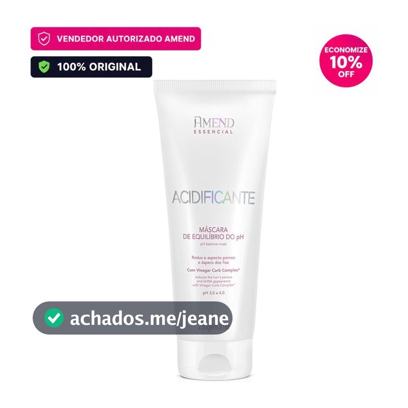 Acidificante Capilar Amend pH Balancer Máscara Equilíbrio do pH 250g