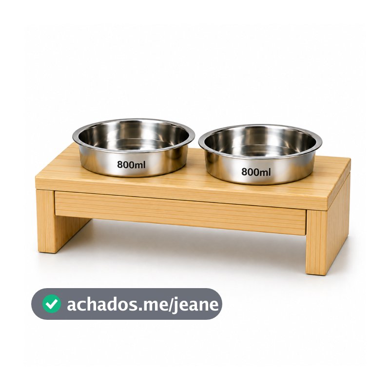 Banco Elevado Apoio Vasilha Pet Comedouro Pequeno Cachorro Gato