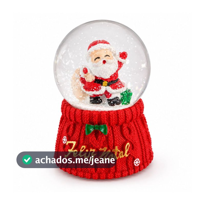 Decoração de Natal Globo de Neve Natalino com LED - 6,5 cm